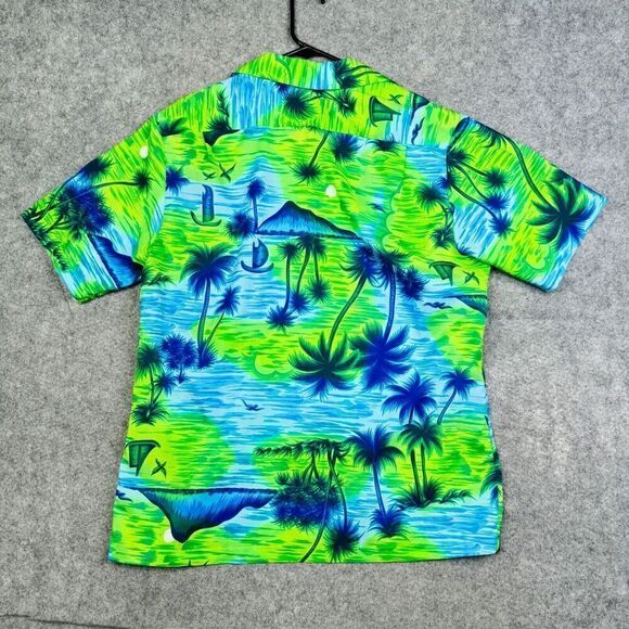 Vintage Pomare Hawaiian Shirt Mens 70's 80's Bright Floral - Picture 7 of 7